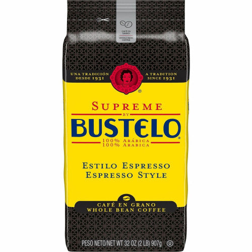 Cafe Bustelo Supreme by Bustelo Whole Bean Espresso WB Coffee (21892)