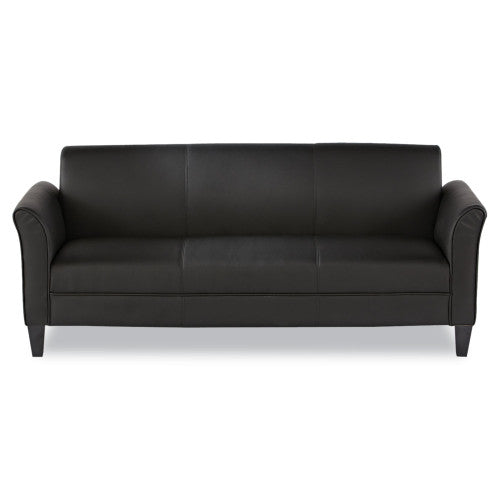 Alera Reception Lounge Furniture, 3-Cushion Sofa, 77w x 31.5d x 32h, Black (ALERL21LS10B)