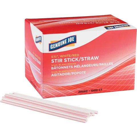 Genuine Joe 5-1/2" Plastic Stir Stick/Straws (GJO20050)