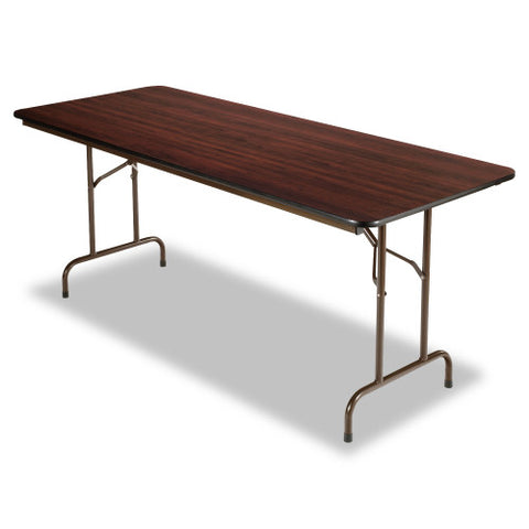 Alera Wood Folding Table, Rectangular, 71.88w x 29.88d x 29.13h, Mahogany (ALEFT727230MY)