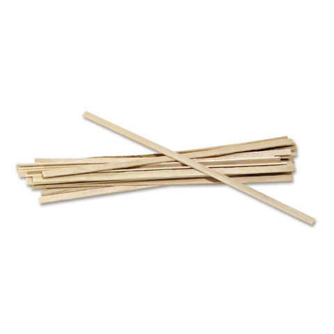AmerCareRoyal Wood Coffee Stirrers, 5.5", 10,000/Carton (R810CT)