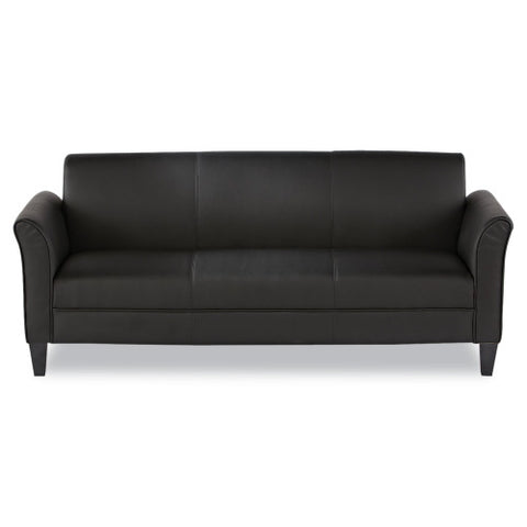 Alera Reception Lounge Furniture, 3-Cushion Sofa, 77w x 31.5d x 32h, Black (ALERL21LS10B)