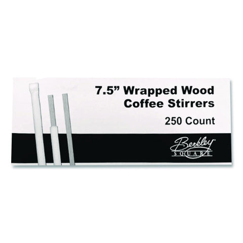 Berkley Square Wrapped Wood Stirrers, 7.5", 250/Box (BEP90213)