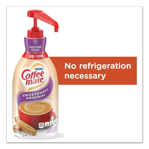Coffee-mate Liquid Coffee Creamer, Sweetened Original, 1500mL Pump Dispenser (13799)